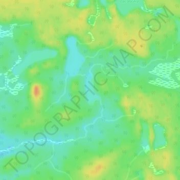Mapa topográfico Lac Lestape, altitud, relieve