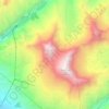 Mapa topográfico Glaciar del Nevado Huascarán, altitud, relieve