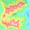 Mapa topográfico Santuario de la Naturaleza Quebrada de la Plata, altitud, relieve