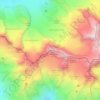 Mapa topográfico Massiccio del Monte Rosa, altitud, relieve