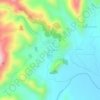 Mapa topográfico Azurduy, altitud, relieve