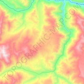 Mapa topográfico Río Colorado, altitud, relieve