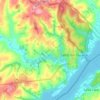 Mapa topográfico Salto del Guaira, altitud, relieve