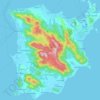 Mapa topográfico เกาะสมุย, altitud, relieve