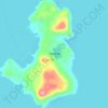 Mapa topográfico Isla Huapi, altitud, relieve