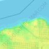Mapa topográfico Parque Mitre, altitud, relieve