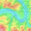 Mapa topográfico Baldeneysee, altitud, relieve