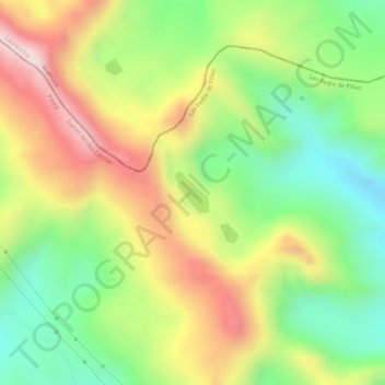 Mapa topográfico Laguna Patarcocha, altitud, relieve