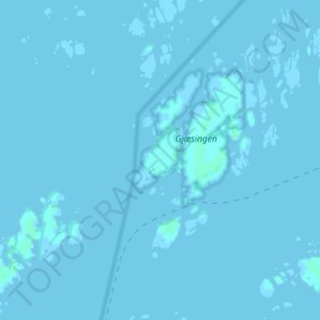 Mapa topográfico Vardøya, altitud, relieve