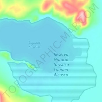Mapa topográfico Laguna Dulce (o Aleusco), altitud, relieve