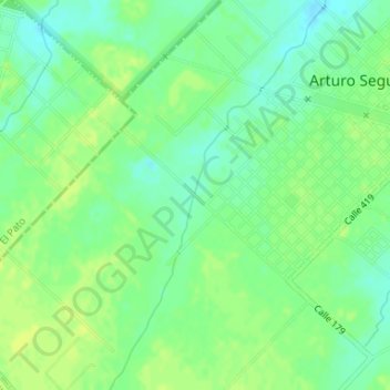 Mapa topográfico Arroyo San Juan, altitud, relieve