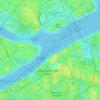 Mapa topográfico Río Neva, altitud, relieve