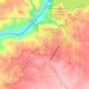 Mapa topográfico Alcántara, altitud, relieve