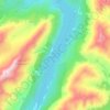 Mapa topográfico Laguna del Desierto, altitud, relieve