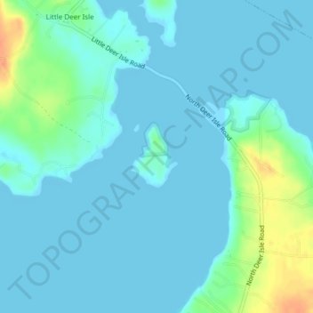 Mapa topográfico Carney Island, altitud, relieve