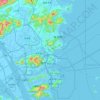 Mapa topográfico 珠海市, altitud, relieve