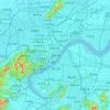 Mapa topográfico Hangzhóu, altitud, relieve