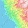 Mapa topográfico Provincia de Lima, altitud, relieve