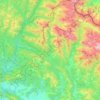 Mapa topográfico Ansó, altitud, relieve