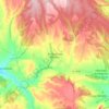 Mapa topográfico Torrecilla del Rebollar, altitud, relieve