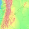 Mapa topográfico Mendoza, altitud, relieve