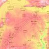Mapa topográfico Ордос / 鄂尔多斯市 / Ordos, altitud, relieve