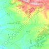 Mapa topográfico Azanuy-Alins, altitud, relieve