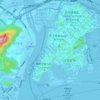 Mapa topográfico Macao, altitud, relieve