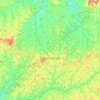Mapa topográfico Lagoa Dourada, altitud, relieve