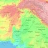 Mapa topográfico Pakistán, altitud, relieve