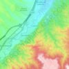 Mapa topográfico Cadrete, altitud, relieve